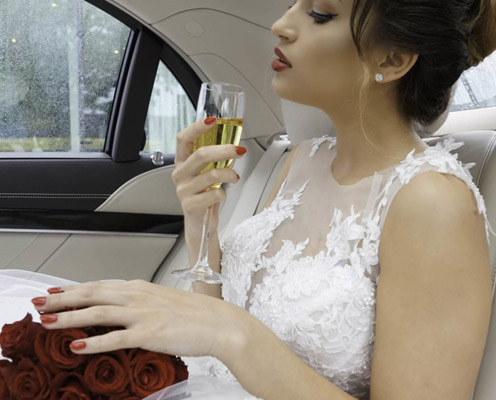 mariée breizhcab dans voiture
